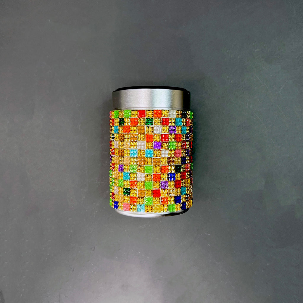Golden Klimt Crystal Encrusted Stash Canister