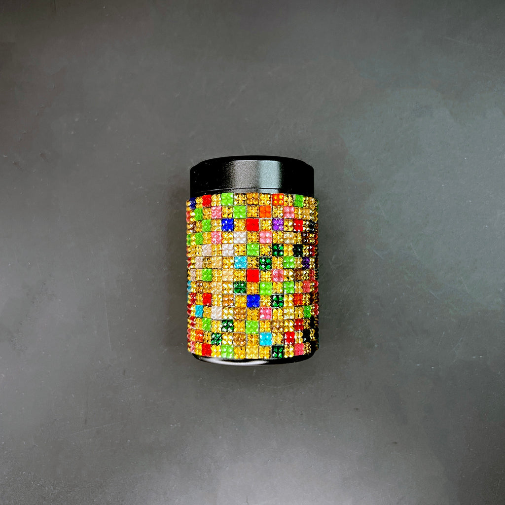 Golden Klimt Crystal Encrusted Stash Canister