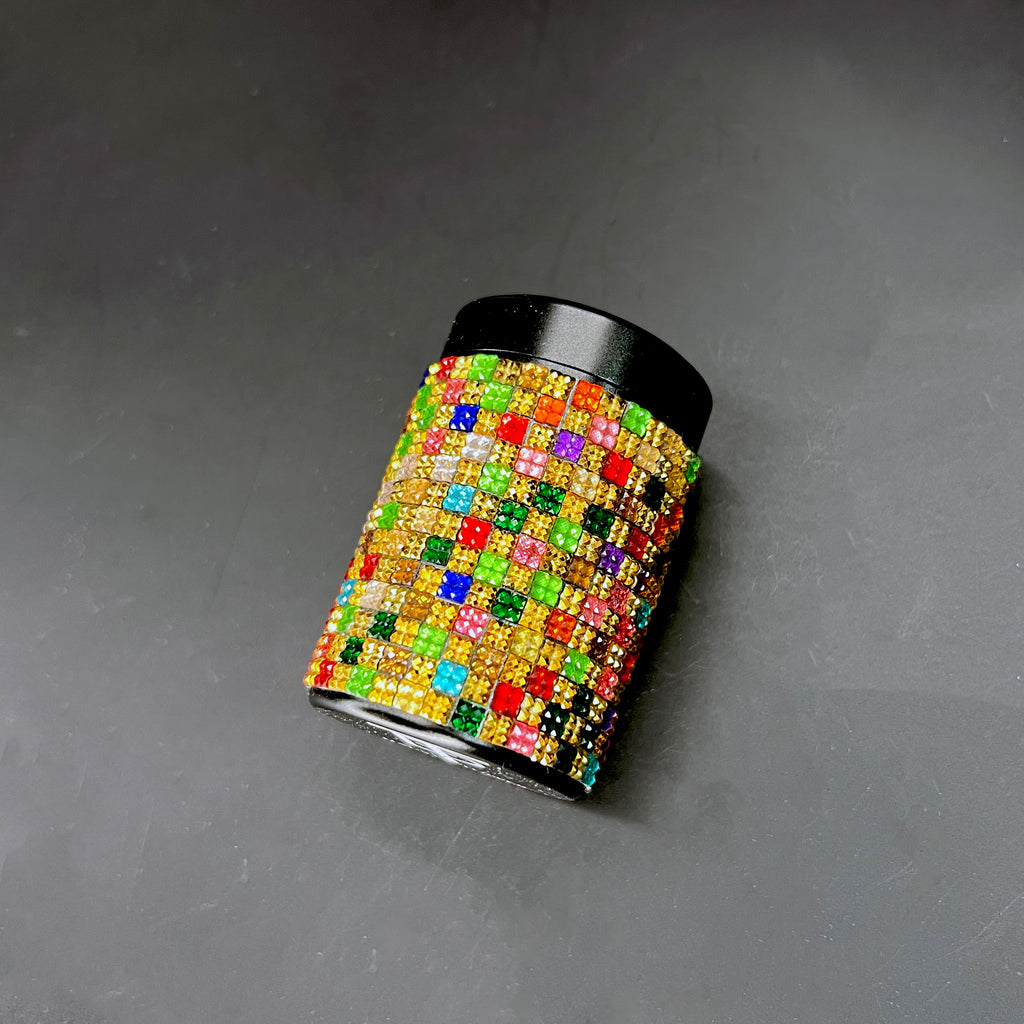 Golden Klimt Crystal Encrusted Stash Canister