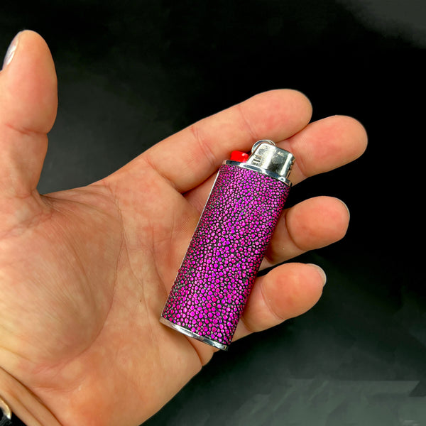 Limited Edition** Hot Pink Shagreen Lighter Cover