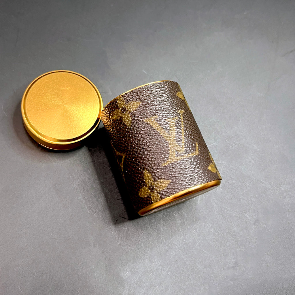 Vintage LV wrapped Stash Canister