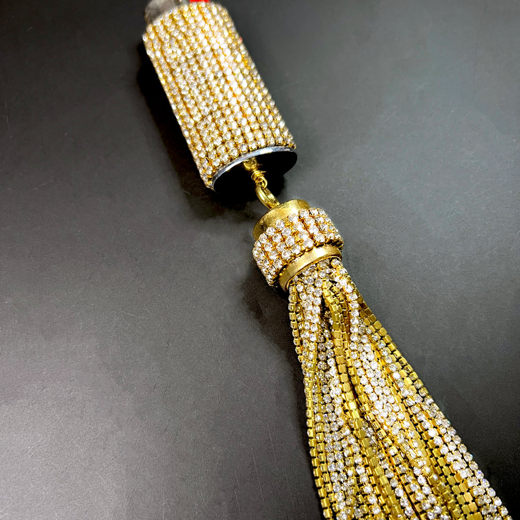 Crystal Whip Lighter in Gold