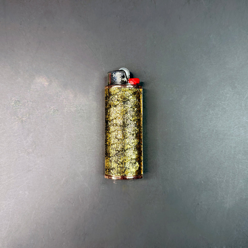 Limited Edition Metallic Gold Python Lighter Case