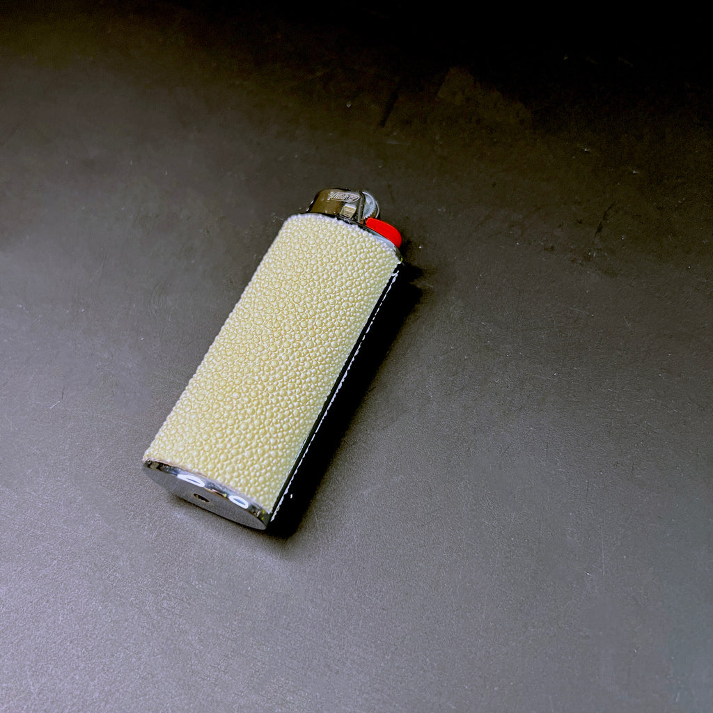 Egg Shell Shagreen Classic Bic Lighter Cover