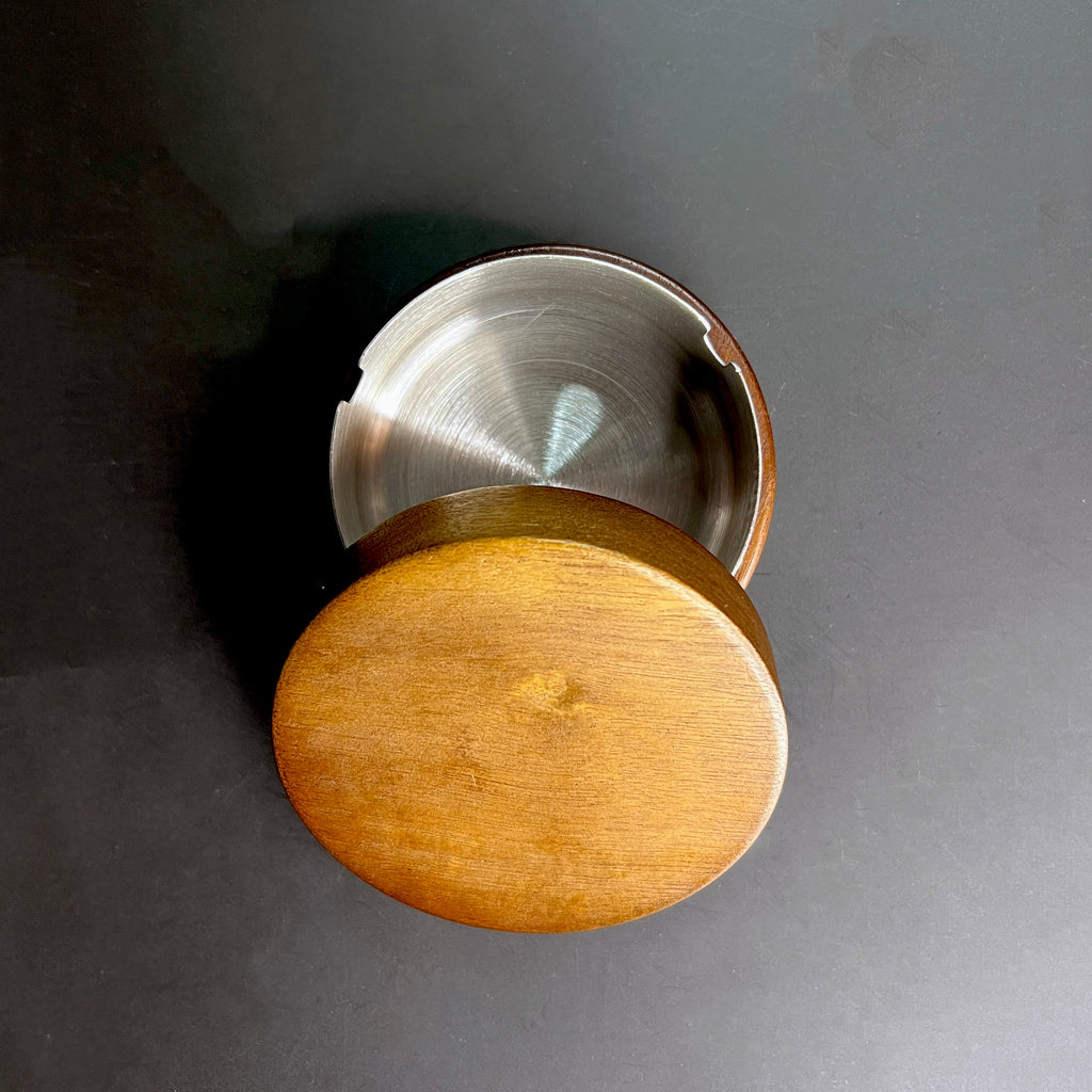 Wood and Silver Hideaway Ashtray