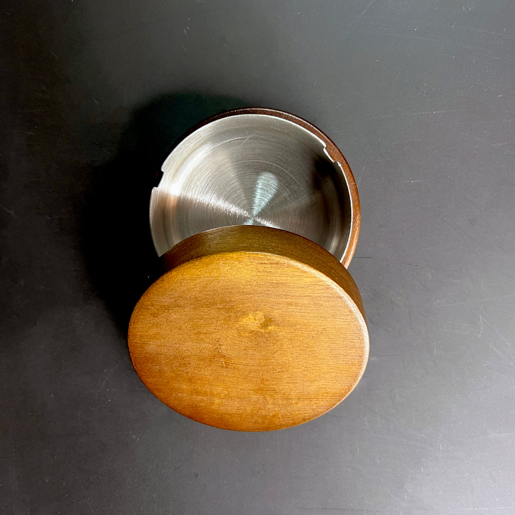 Wood and Silver Hideaway Ashtray