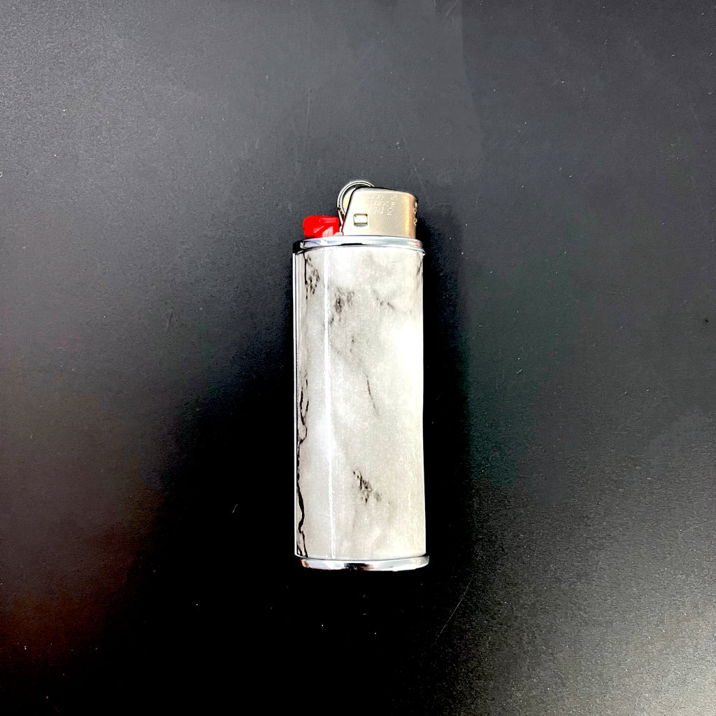 Black & White Marble Classic Bic Lighter Cover