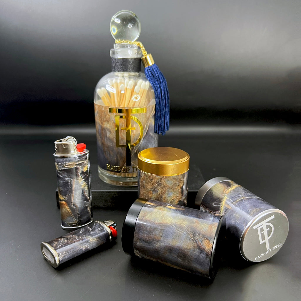 Blue Stone Mini Bic Lighter Cover