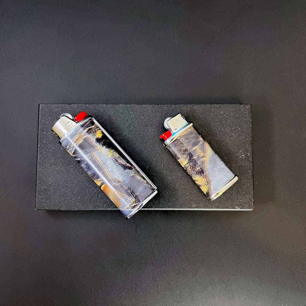 Blue Stone Mini Bic Lighter Cover