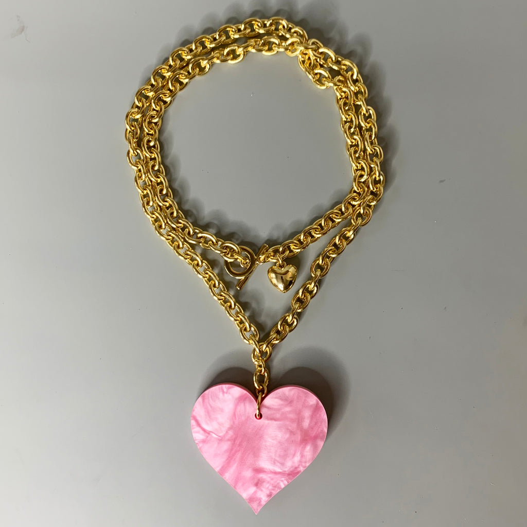 Heart Reversible Pendant Necklace