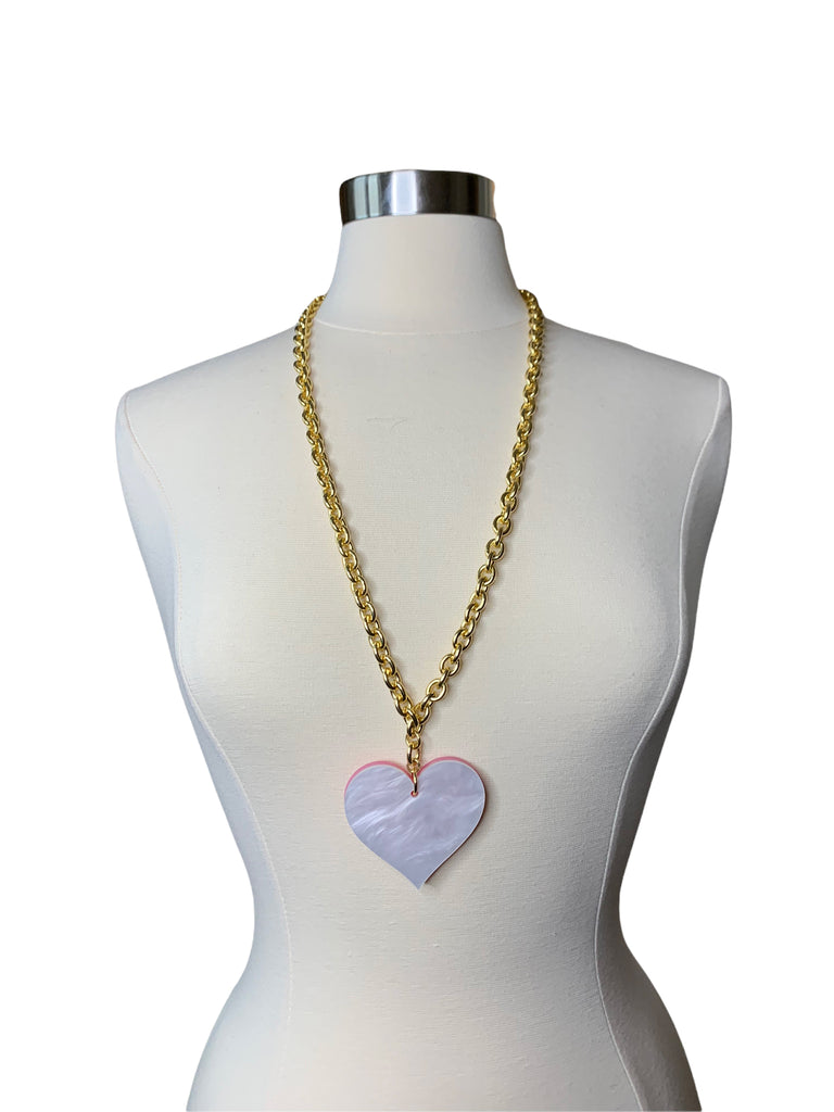 Heart Reversible Pendant Necklace