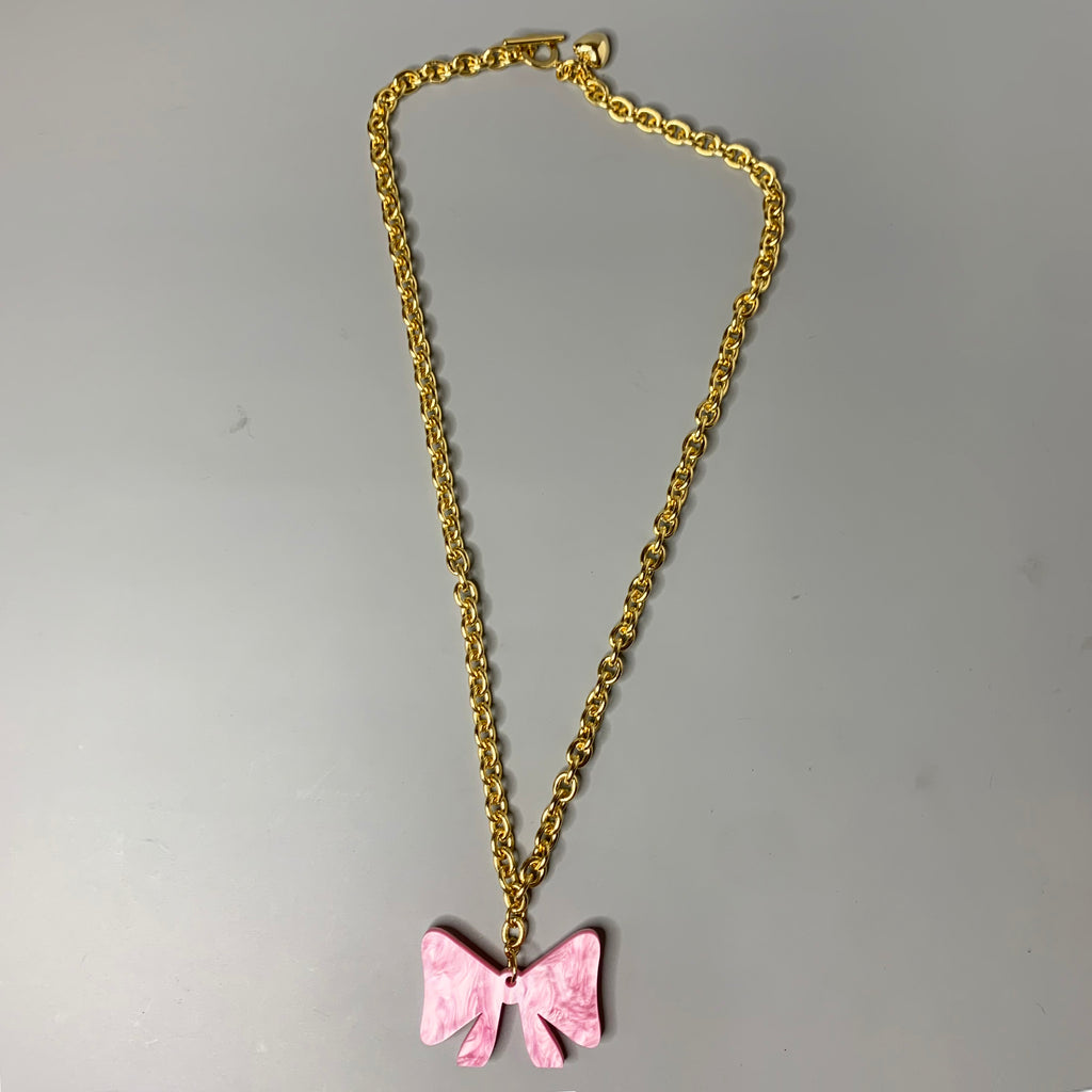 Bow Reversible Pendant Necklace