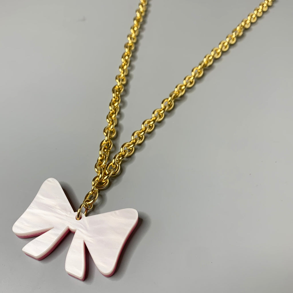 Bow Reversible Pendant Necklace