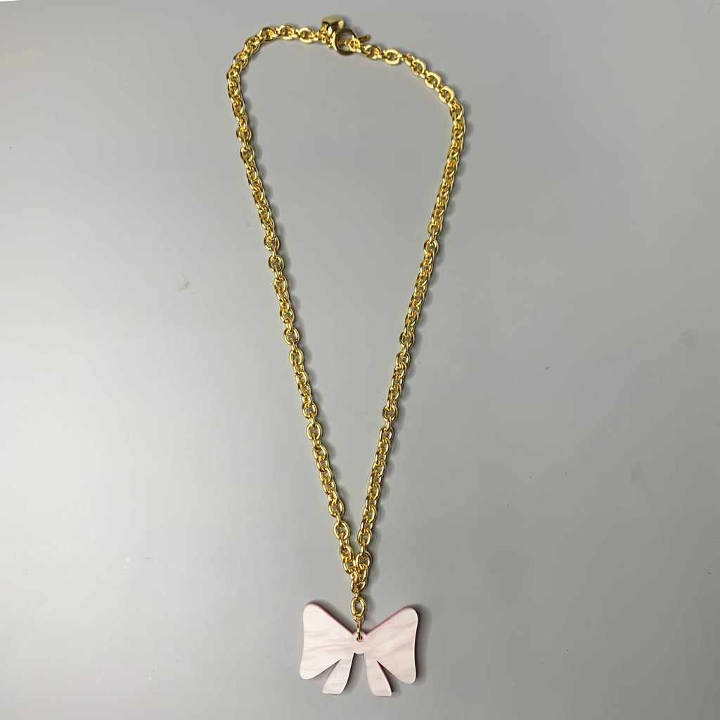 Bow Reversible Pendant Necklace