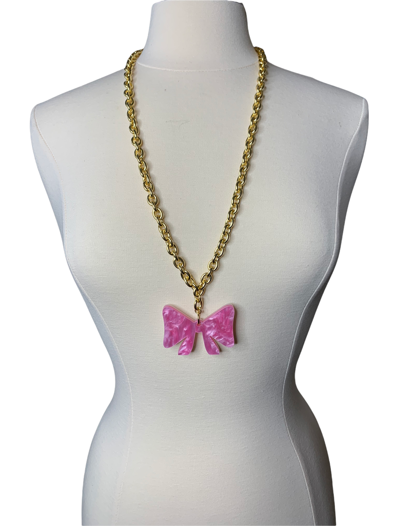 Bow Reversible Pendant Necklace