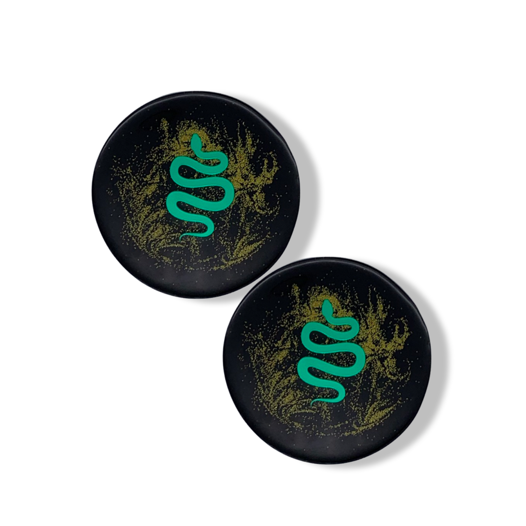 Green Serpent in Gold Dust Coasters 