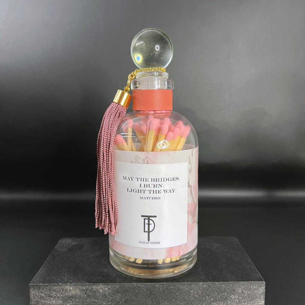May the Bridges I Burn Match Bottle