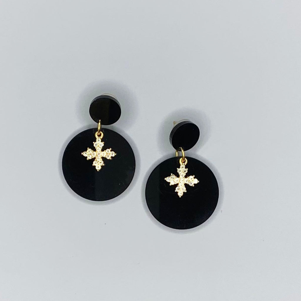 Sunday Mass Earrings in Black