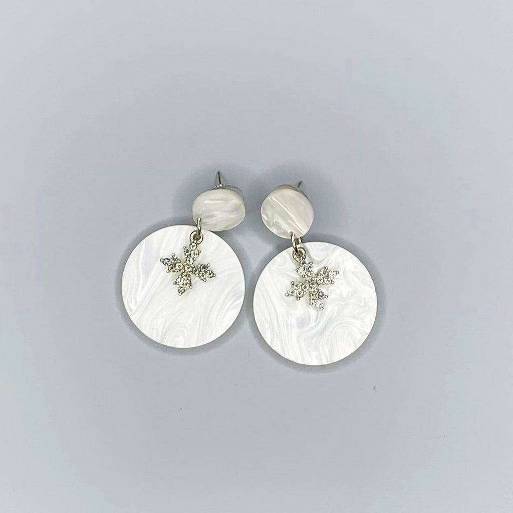 Sunday Mass Earrings in White
