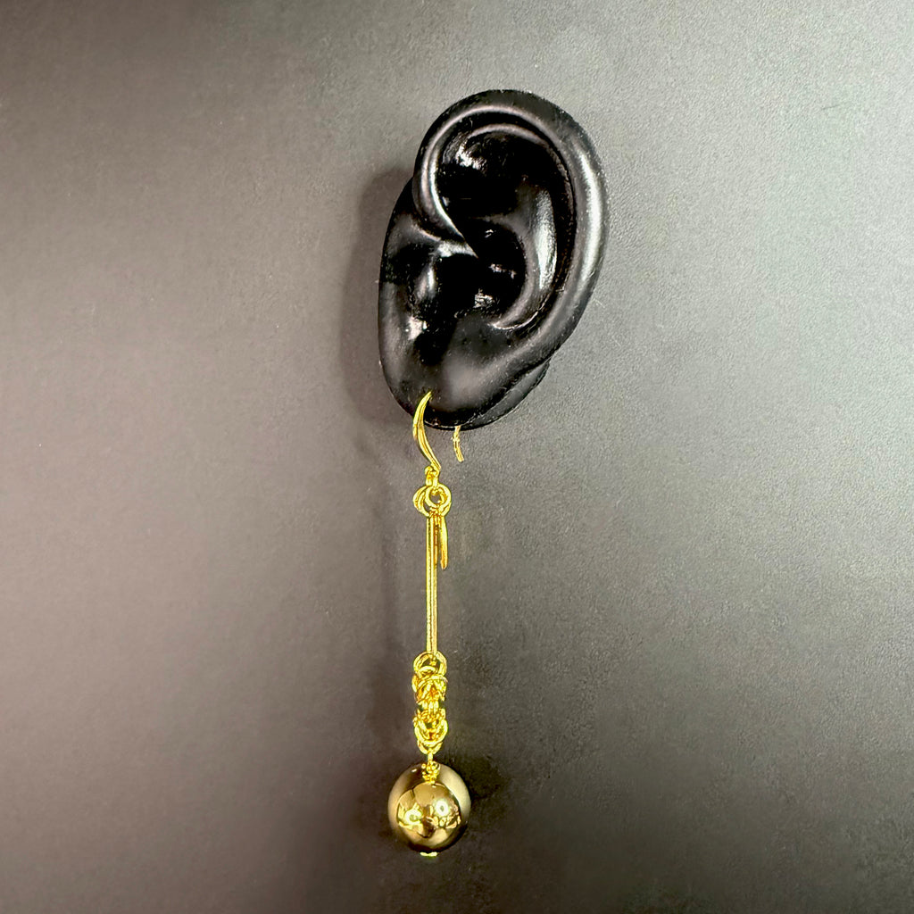Golden Orbiting Earrings - Haus of Topper