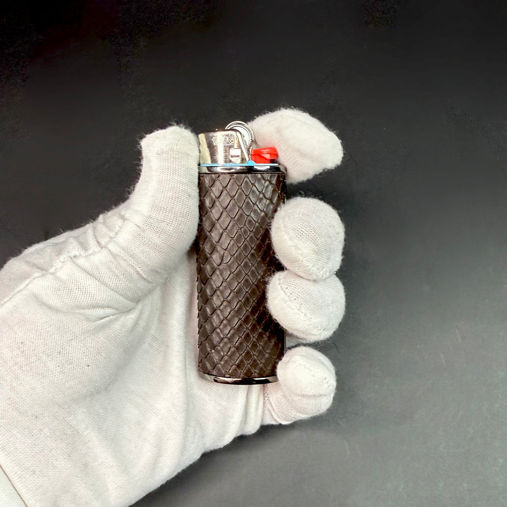 Dark Chocolate Python Lighter Case