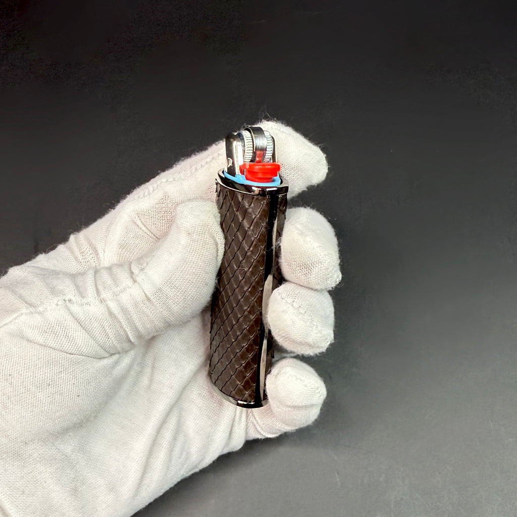 Dark Chocolate Python Lighter Case