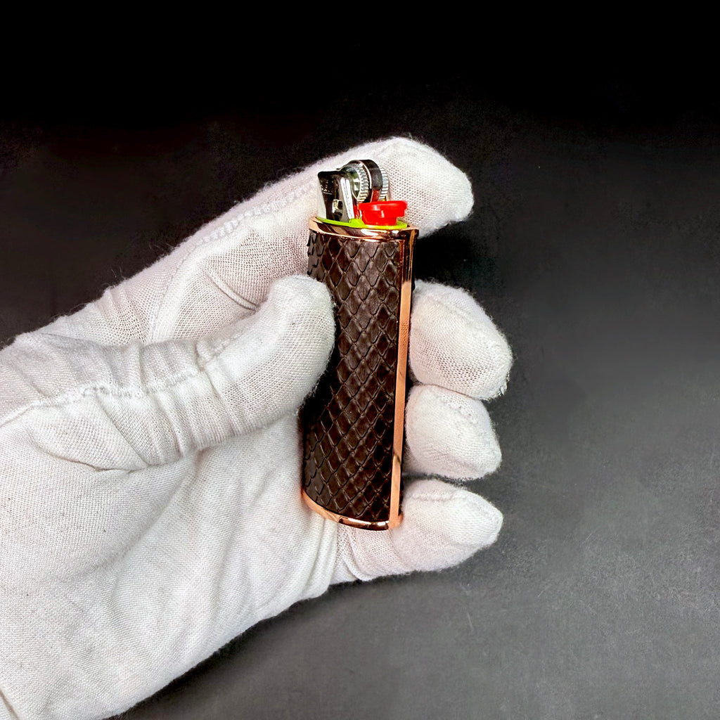 Dark Chocolate Python Lighter Case