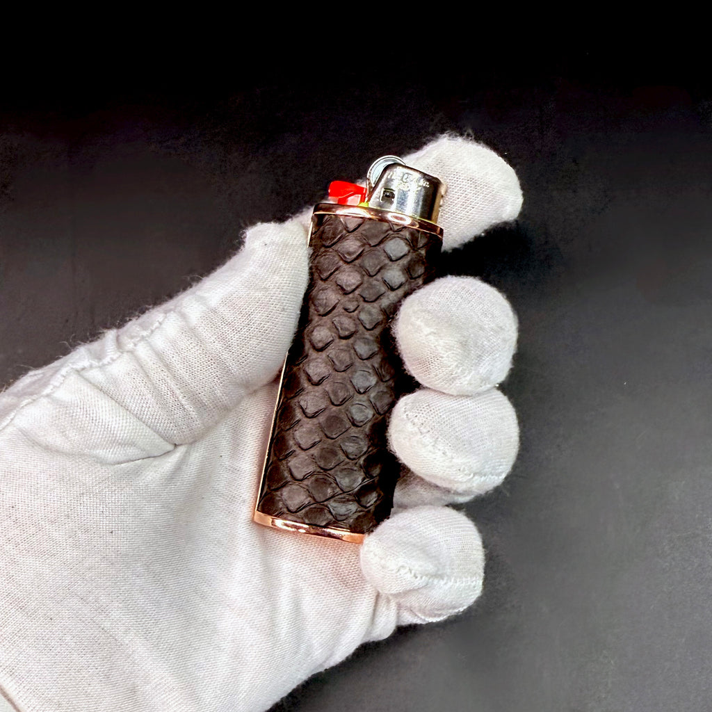Dark Chocolate Python Lighter Case