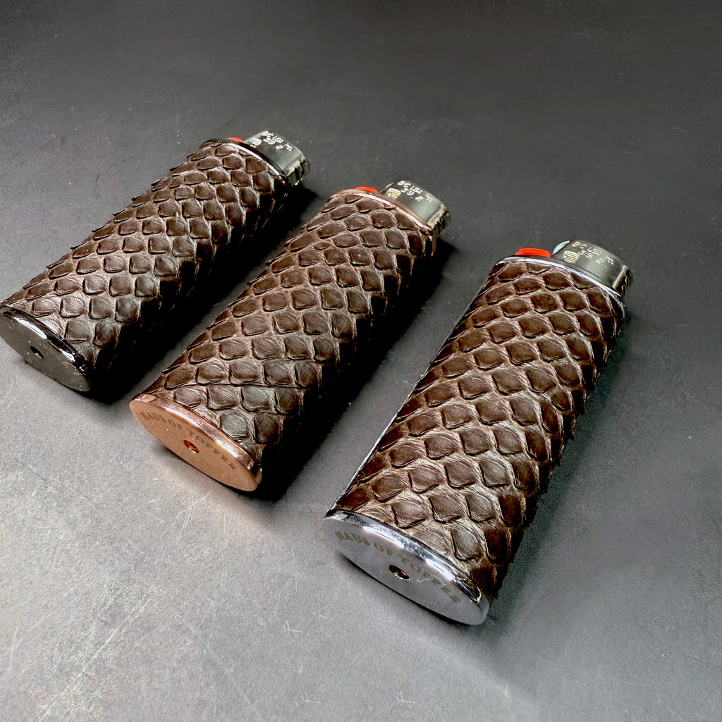 Dark Chocolate Python Lighter Case