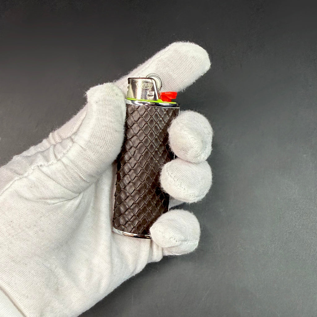 Dark Chocolate Python Lighter Case