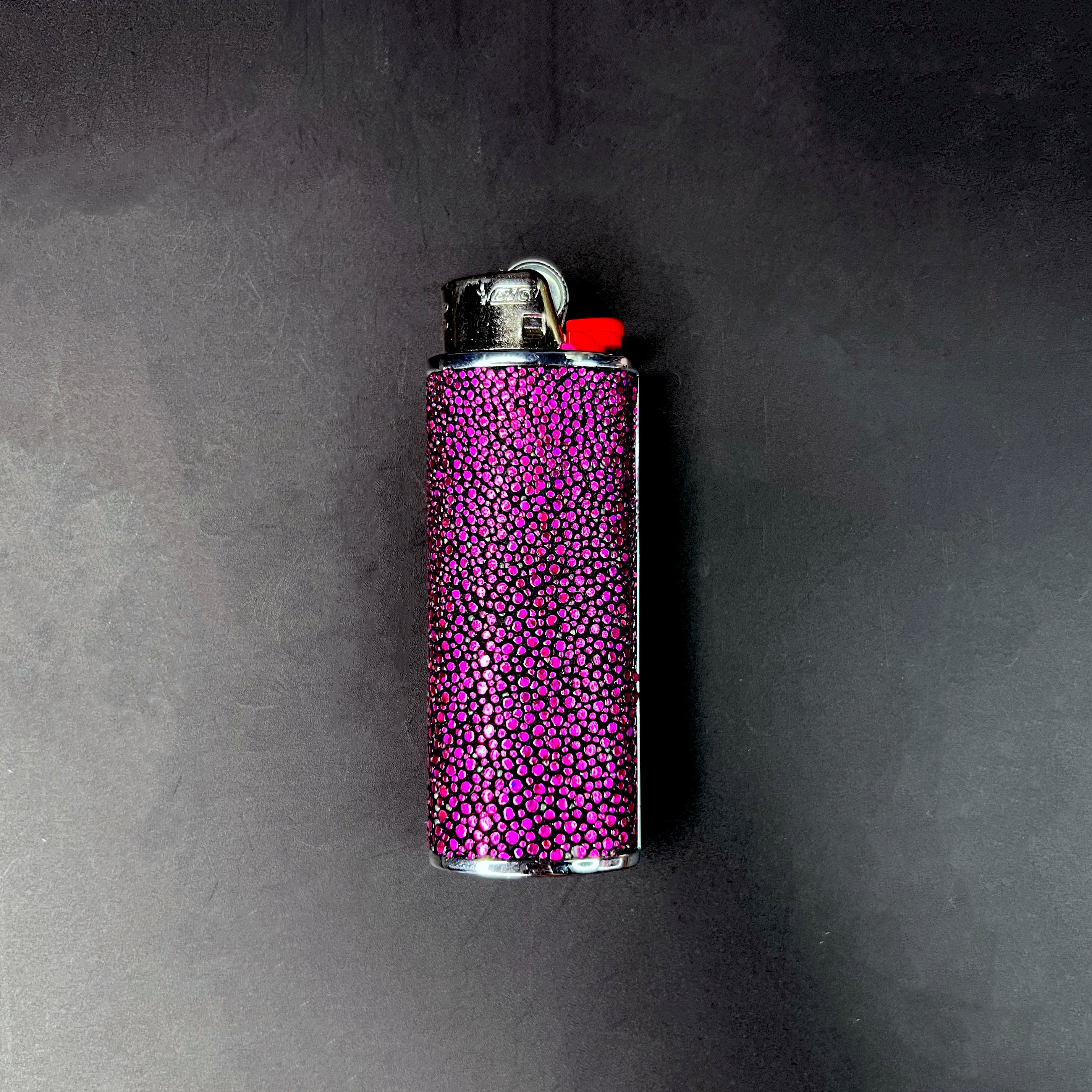 Limited Edition** Hot Pink Shagreen Lighter Cover