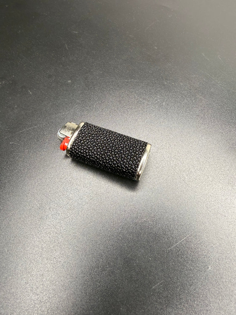 Black Caviar Shagreen Mini Lighter Case