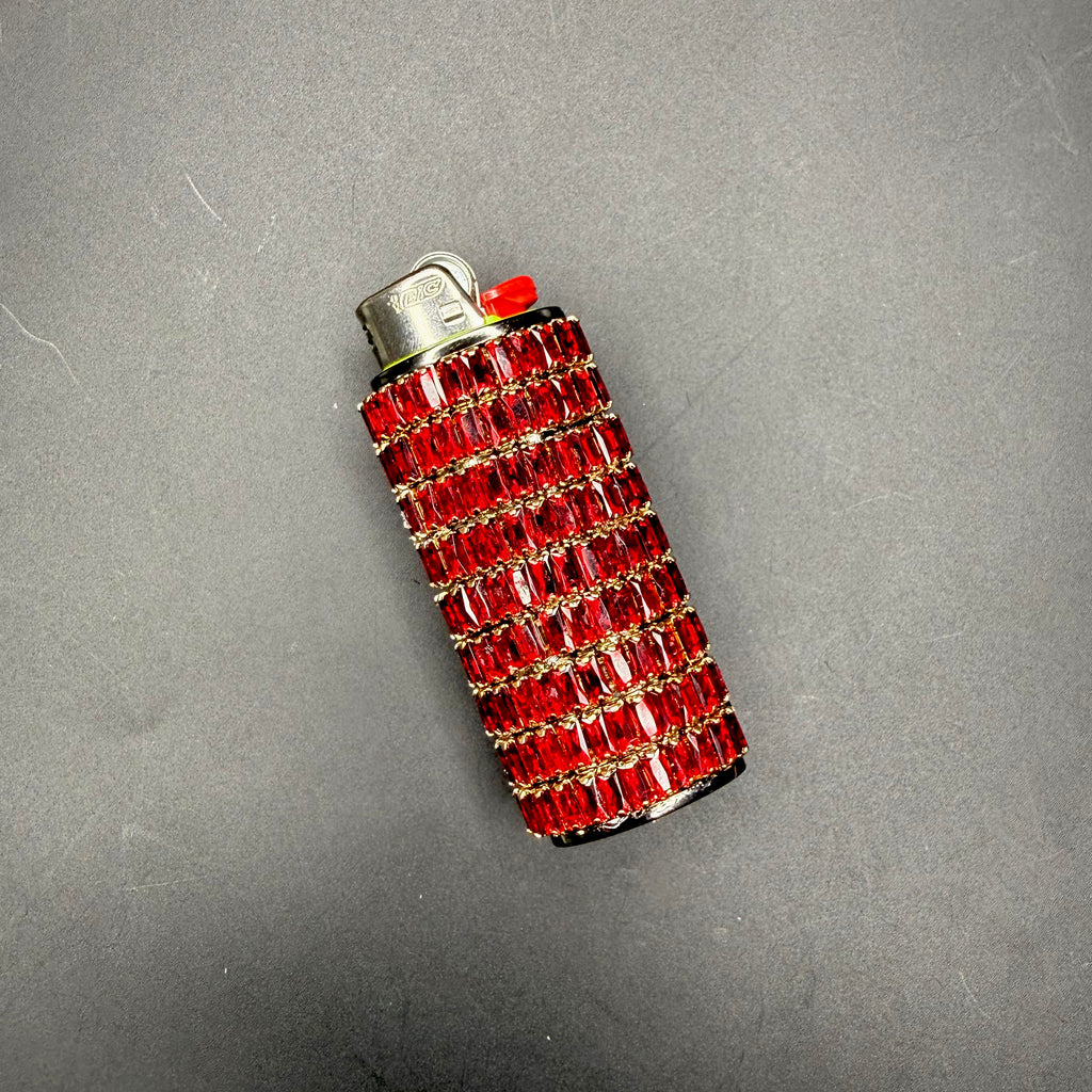 Ruby Red Crystal Classic Lighter Case
