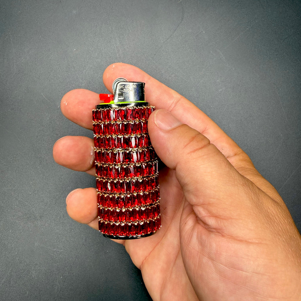 Ruby Red Crystal Classic Lighter Case