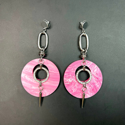 Pink Disco Earrings