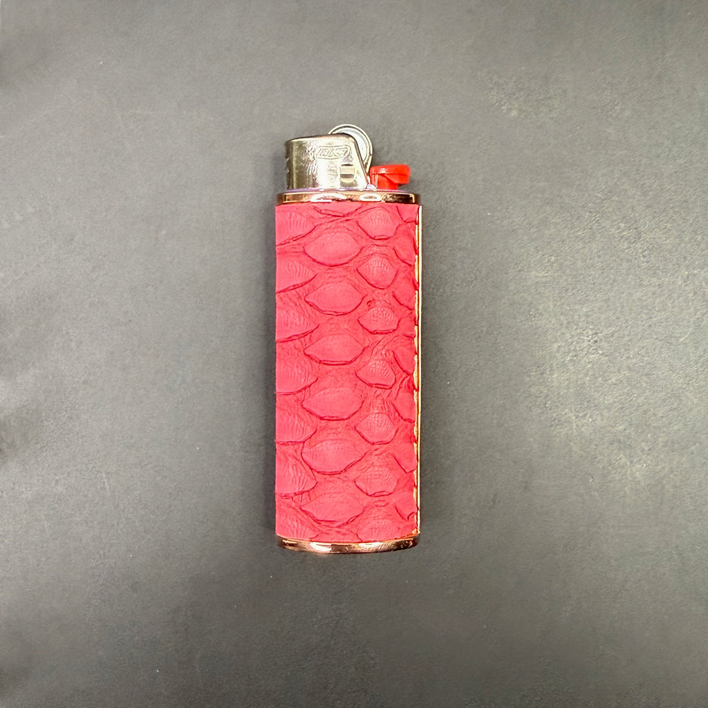 Barbie Pink Python Classic Lighter Case — Rose Gold