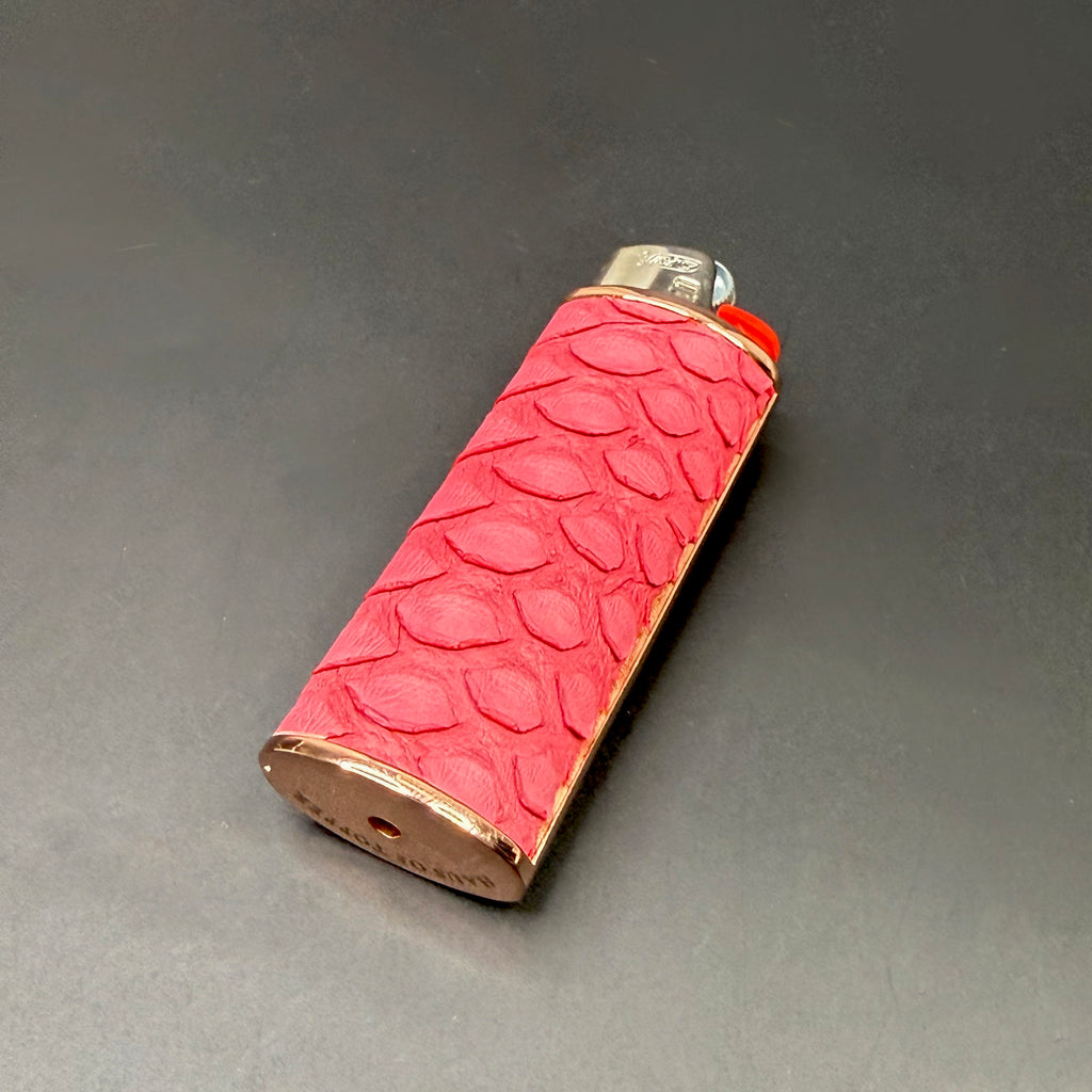 Barbie Pink Python Classic Lighter Case — Rose Gold