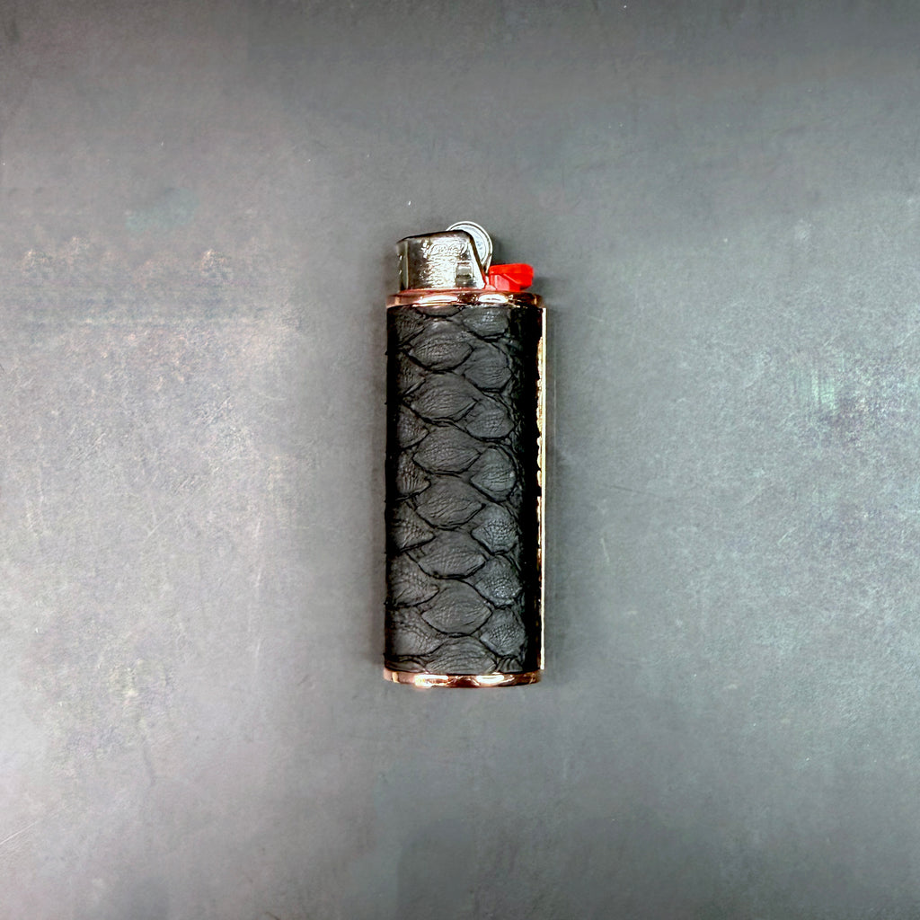 Matte Black Python Classic Lighter