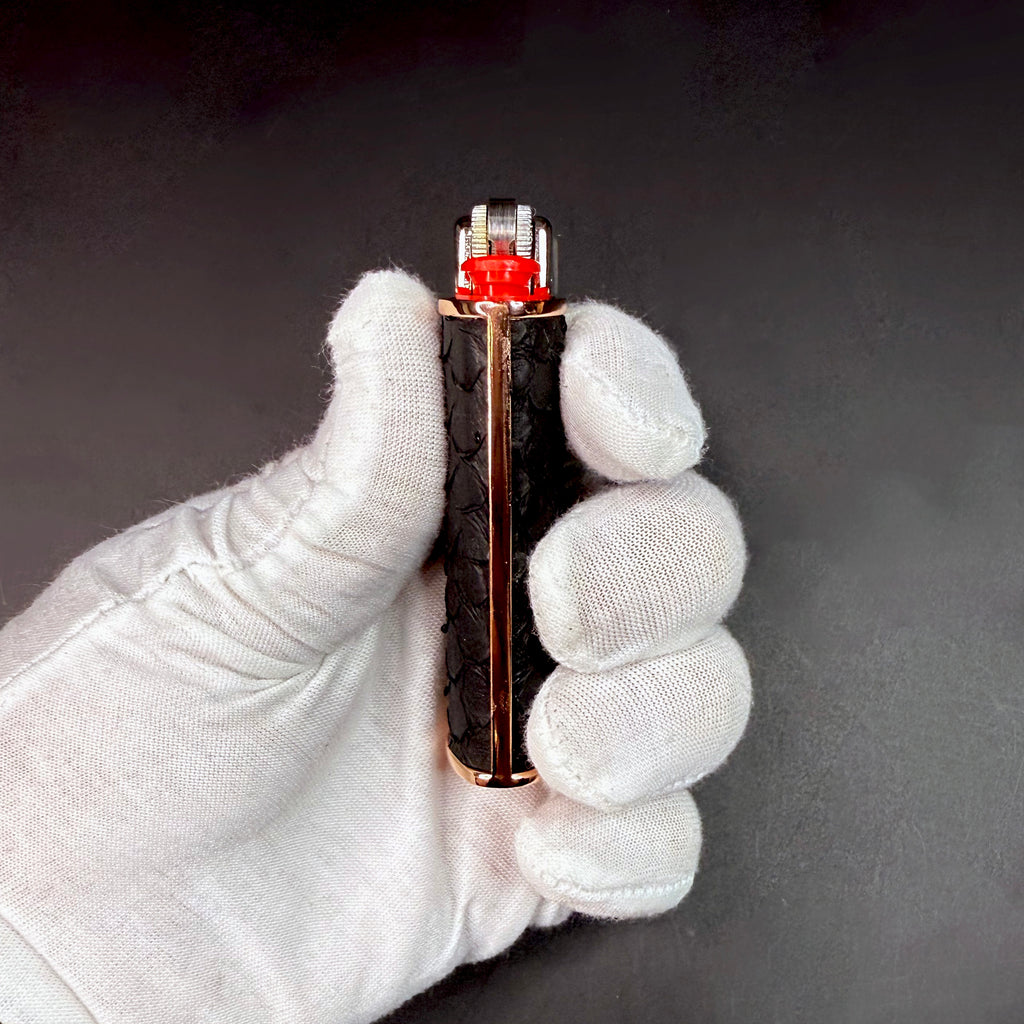 Matte Black Python Classic Lighter