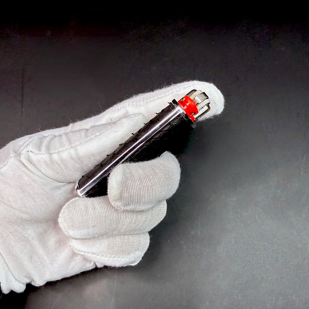 Matte Black Python Classic Lighter