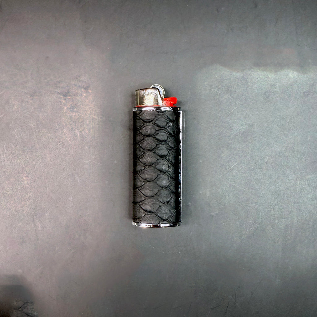 Matte Black Python Classic Lighter