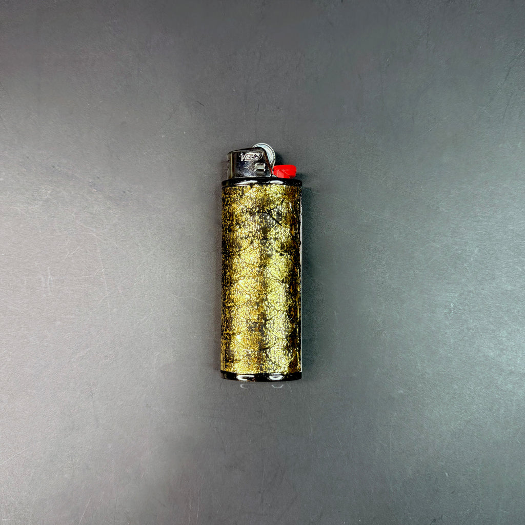 Limited Edition Metallic Gold Python Lighter Case