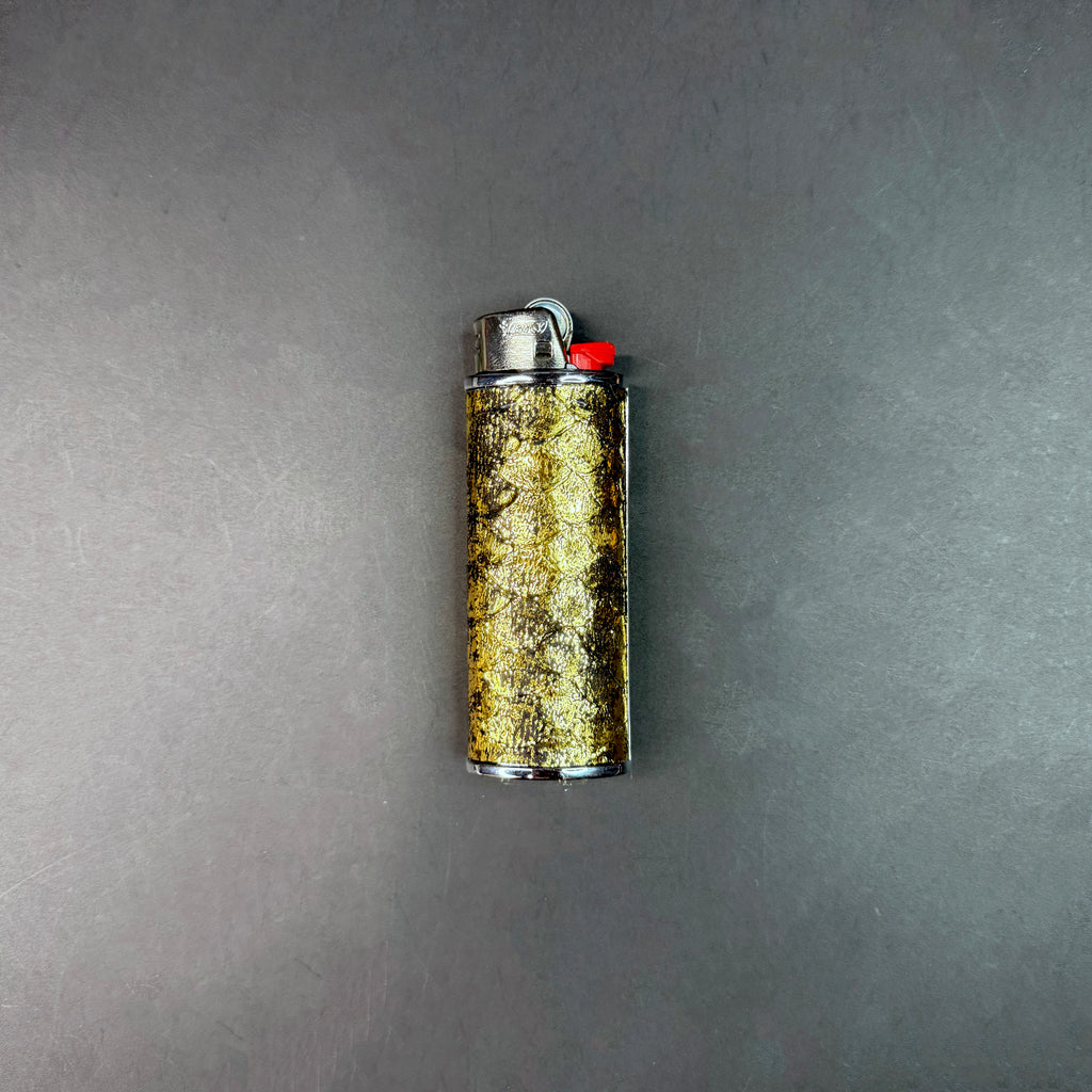 Limited Edition Metallic Gold Python Lighter Case