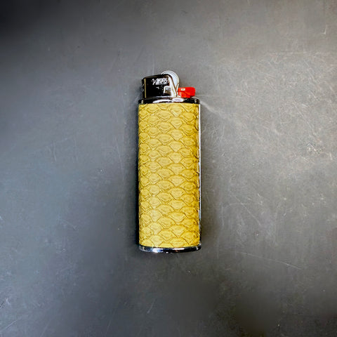 Olive Python Classic Lighter Case