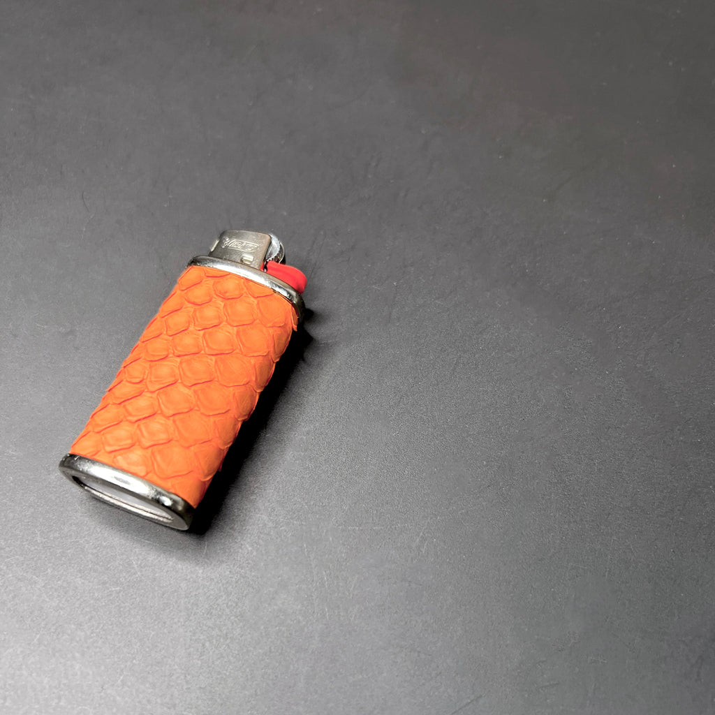 Tangerine Orange Mini Python Lighter Cover