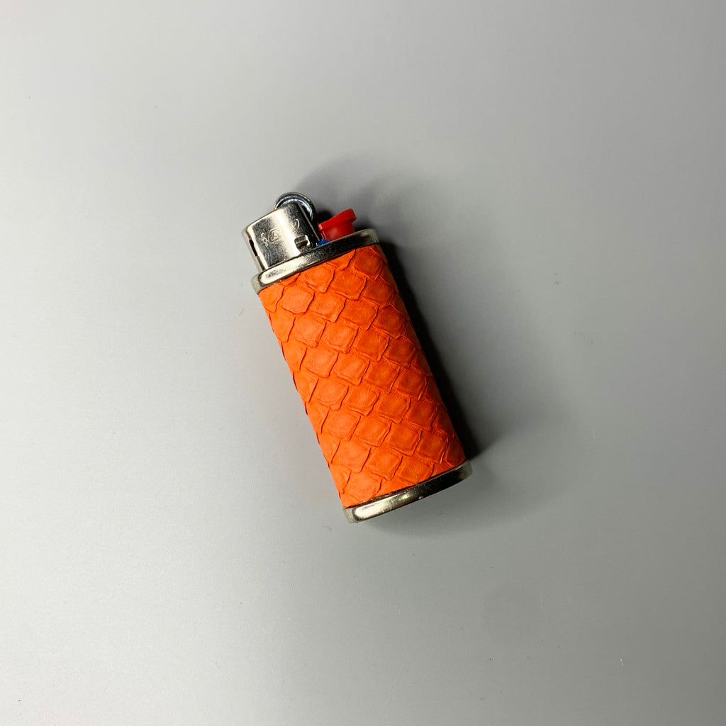 Tangerine Orange Mini Python Lighter Cover