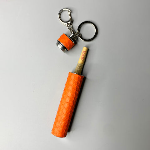 J Travel Key Charm in Tangerine Python