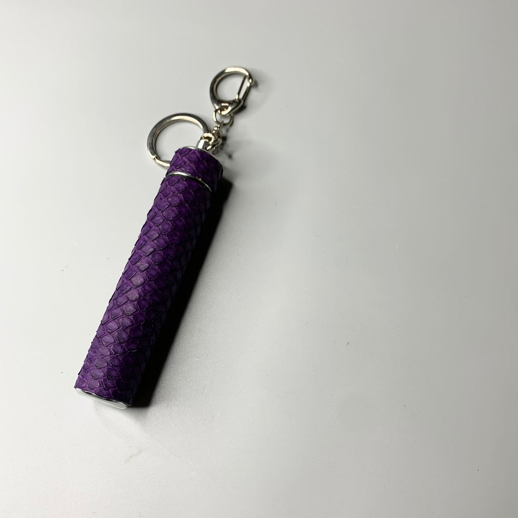 J Travel Key Charm in Royal Purple Python