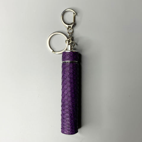 J Travel Key Charm in Royal Purple Python