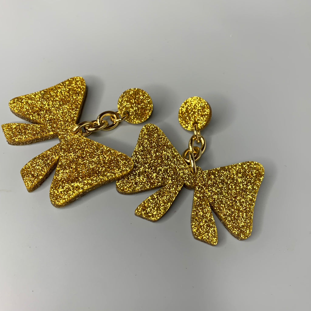 Golden Bow Earrings